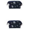 thumbnail image 3 of Guardurnaity El poliéster lleva cómodamente los cosméticos con un elegante organizador de viaje. La lona es resistente y duradera. Flores Negras 2Conjunto, 3 of 6