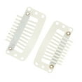thumbnail image 4 of Unique Bargains 20 Pcs 9-Teeth Snap Wig Hair Clips for Hair Extension Beige, 4 of 5