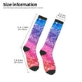 thumbnail image 2 of Hirioo Rainbow Glitter Cute for Adult Stockings Breathable Sock Non-Pilling,Contrasting Color Design, 2 of 6