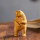 thumbnail image 4 of Carved Wooden Bear Statue Decoration - Realistic Animal Craft Gift for Home & Garden Decor, 4 of 5