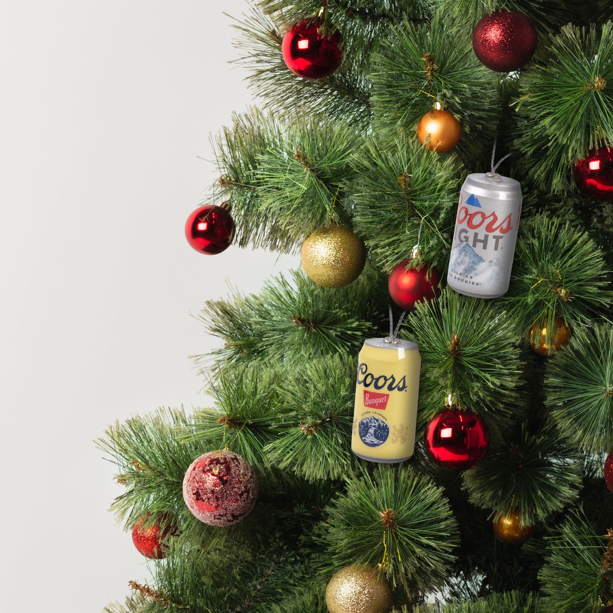 Coors Light & Coors Banquet Mini Can Ornament 2‑Pack
