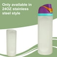 thumbnail image 2 of Silicone Water Bottle Boot for Owala 24oz Full Wrap Protection Anti-Sliding Bottom Protective Sleeve Case for FreeSip Water Bottle Cover Accessory, 2 of 8