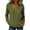 Green, variant on Women's Tops 3/4 Sleeve Notch V Neck Solid Color Casual Button Front Pullover for Daily Commute Blouse,Long Sleeve Shirts for Women Green M