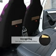 thumbnail image 5 of Goofa Purple Black Plaid Printed Car Seat Covers, Automotive Seat Covers for Cars Trucks and SUVs, Quick Setup Universal Fit Elastic Seat Covers-2 PCS, 5 of 6