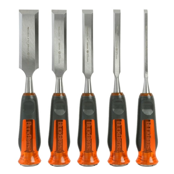 Buck Bros. 74850 5 Piece Pro Full Tang Wood Chisel Set