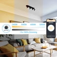 thumbnail image 5 of LEONLITE Smart LED Track Lighting, WiFi RGBCW Track Lighting Fixtures, 4 Head Ceiling Spot Light, Compatible with Alexa/Google Home/Siri, 16 Million Colors with Remote, 2400-5000K Dimmable, 30W, Black, 5 of 7
