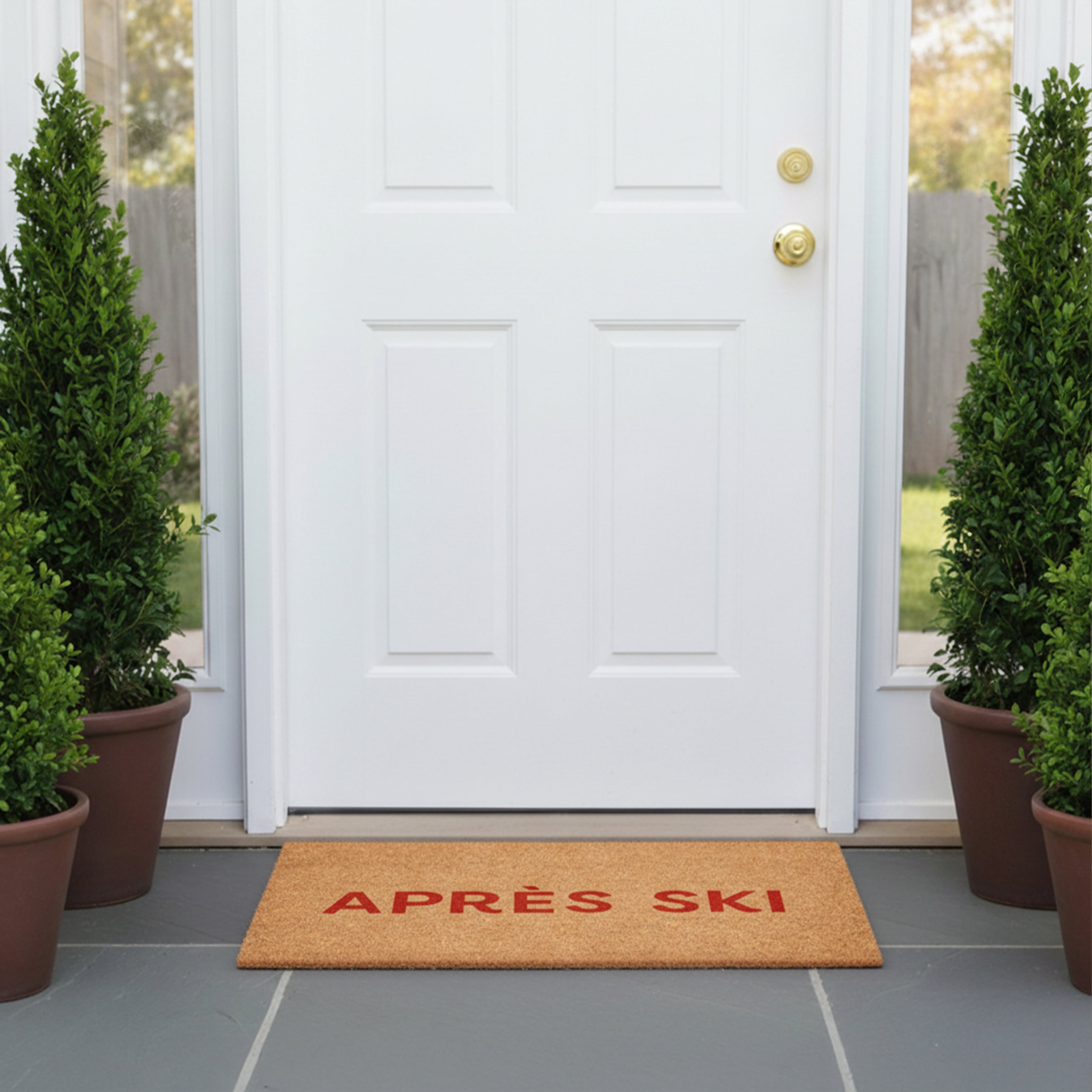 Calloway Mills 117932436 Apres Ski Red Doormat, 24" x 36"