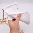 thumbnail image 5 of Compatible with iPhone 15 Wallet Case with Neck Strap Lanyard Credit Card Holder Purse Handbag Girls Silicone Rubber Soft Fashion Unique Protection Shockproof Cover for Women Girls White, 5 of 16