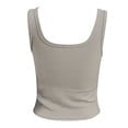thumbnail image 5 of HJYCHN Womens Tank Tops Women's Spring Sleeveless Vest with Snap Button Detail Ribbed Texture Slim Fit Summer Tops for Women Grey M, 5 of 5