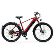 Schwinn Coston CE hybrid electric bike, 7 speeds, 27.5 inch wheels, men’s frame, red