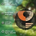 thumbnail image 4 of 3D Metal Hanging Wind Spinners - Stylish Black & Orange Gradient Sun/Moon Design with White Concentric Lines for Yard & Garden Decor, 4 of 6