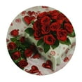 thumbnail image 2 of Nawypu Fitted Tablecloth for Round Table,Valentine's Day Romantic Love Frame Table Cover with Elastic Edge Waterproof Table Cloth,Red Heart Seamless Circle Table Covers for Kitchen Indoor Outdoor, 2 of 7
