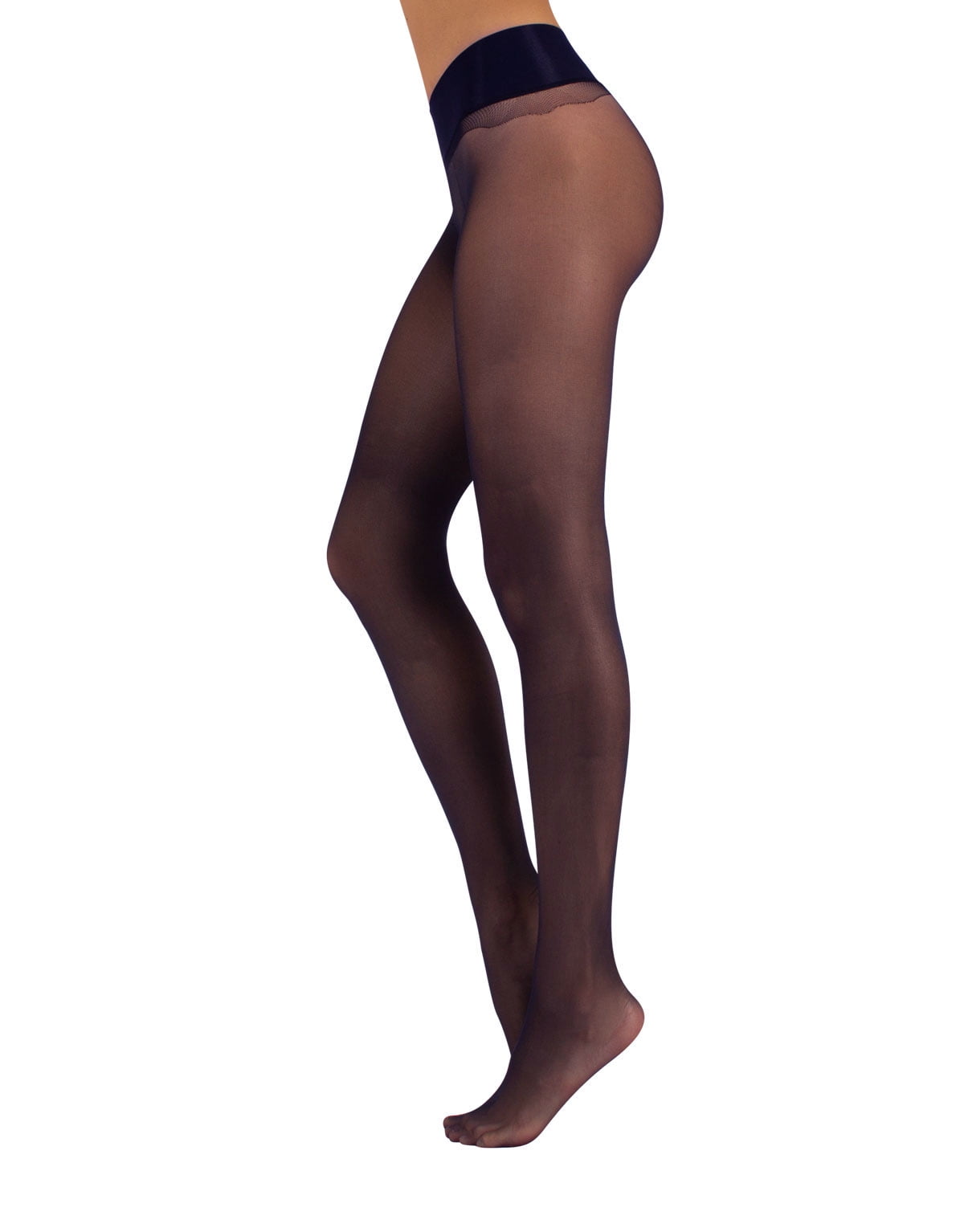 CALZITALY Seamless Tights No Seams Pantyhose with Lace Top 