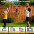 thumbnail image 6 of GARITIN Indoor Basketball Hoop for Kids, Over The Door Basketball Hoop Set with LED Lights, Scoreboard, 1 Balls & Sound Effects, LED Basketball Hoops for Teens Adults Boys Toys, 6 of 7