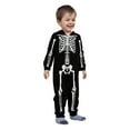 thumbnail image 2 of Barboteuse à Manches Longues Imprimé Squelette Mode Halloween pour Garçons et Filles Tout-Petits Tenue Parent-Enfant, 2 of 4