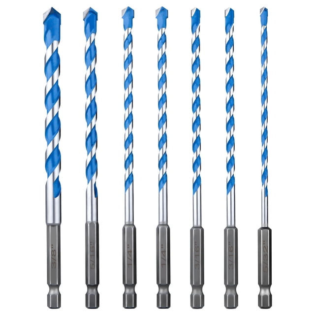 Juego de brocas UBESTHS Concrete, 7 piezas, de carburo con vástago hexagonal