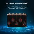 thumbnail image 4 of Mezclador Mezclador estéreo de línea de 4 canales Mezclador de audio Módulo mezclador pasivo 4 en 1 salida Mini mezclador de audio estéreo de 4 vías 4 entradas de audio a 1 salida Ultracompacto Bajo n Irfora Mezclador, 4 of 6
