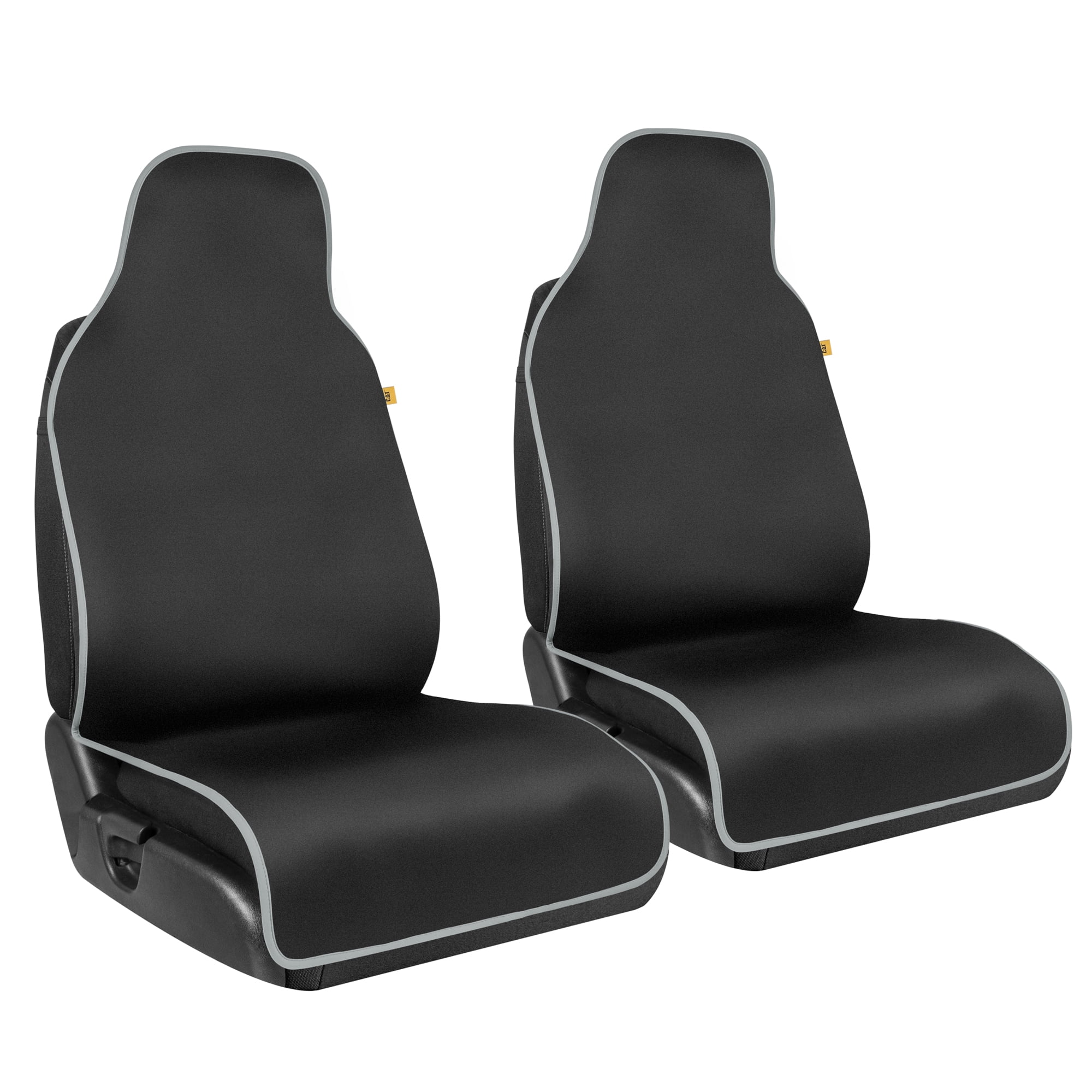 CAT® Waterproof Car Seat Cover for Front Seats, 1 Piece with Gray Trim – Durable Neoprene Seat Cover for Cars, Fits 95% of Cars Trucks SUV, Ideal Seat Protector for Leather Seats
