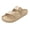 Khaki, variant on Womens Sandals Adjustable Double Buckle Strap Waterproof EVA Flat Slides,Khaki,Sizes 8