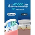 thumbnail image 2 of COSLUS Cepillo de dientes eléctrico para adultos y adolescentes: cepillo de dientes inalámbrico recargable para adultos y adolescentes jóvenes con estuche de viaje portátil, 5 modos 47000 VPM cepillos, 2 of 5