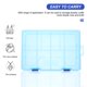 thumbnail image 5 of Caja de almacenamiento portátil para joyas, caja de plástico con compartimentos, contenedor transparente con tapa, cajas, tapas, contenedores, 5 of 6
