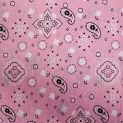 Shason Textile 44 x 3 yd Cotton Polyester Blend Printed Craft Fabric, Pink