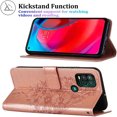 thumbnail image 2 of For Motorola MOTO G Stylus 5G (2021) Case, Magnetic Folio Butterfly Embossed Wallet Case, Premium Leather Wrist Strap Credit Card Holder Slots Kickstand Shockproof Cover, Rosegold, 2 of 4