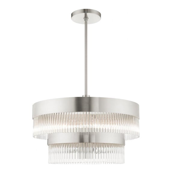 Modern Six Light Chandelier-Brushed Nickel Finish Bailey Street Home 218-Bel-4188664