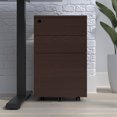 thumbnail image 3 of HON Basyx Commercial-Grade Mobile Wooden Pedestal, Filing Cabinet, Walnut (BSXMWPMW), 3 of 14