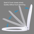 thumbnail image 2 of CADOVE Premium One Click Round Toilet Seat with Cover (Round) - White Color, 2 of 5