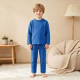 thumbnail image 2 of KPOPLK Little Boy Pajama Set Cotton Cartoon Print Long Sleeve Top Sleep Pant Sleepwear 9Months-12Years Teen Jammies,Size 11-12 Years, 2 of 9