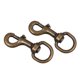 thumbnail image 3 of 2pcs Pet Collar Spring Hooks with Swivel Joints Traction Rope Alloy Buckle Harness Accessories for Dogs Cats (Bronze), 3 of 4