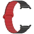 thumbnail image 3 of Magnetic watchband Compatible with Samsung Galaxy Watch 7 Ultra 47mm,No Gap Silicone Bands Compatible with Galaxy Watch Ultra 47mm(2024) for Men Women Bands Strap,Black+Red, 3 of 7