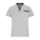 thumbnail image 4 of pstuiky camisetas de hombre, Camisa informal de manga corta con cuello vuelto y aberturas en color liso para hombre ropa de hombre m, 4 of 5