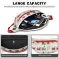 thumbnail image 4 of Fanny Pack Beige Christmas Santa and Train Pattern Waist Pack Bag,Running Cross Bag,Waterproof Large Fanny Packs for Women Men for Travel Running Hiking Cycling, 4 of 6