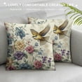 thumbnail image 3 of GOSMITH  Spring Floral Throw Pillow Covers Garden Flowers Birds Decorative Pillows Outdoor Cushion Cases for Couch Sofa Bed Home Decor, 3 of 5