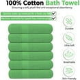 thumbnail image 3 of Pack of 6 Bath Towels 27 x 54 Inches, 100% Cotton, Larger & Lighter Weight, Quicker to Dry, Super Soft and Absorbent, Perfect for Bathroom (Light Green, Pack of 6 (27''x54'')), 3 of 6