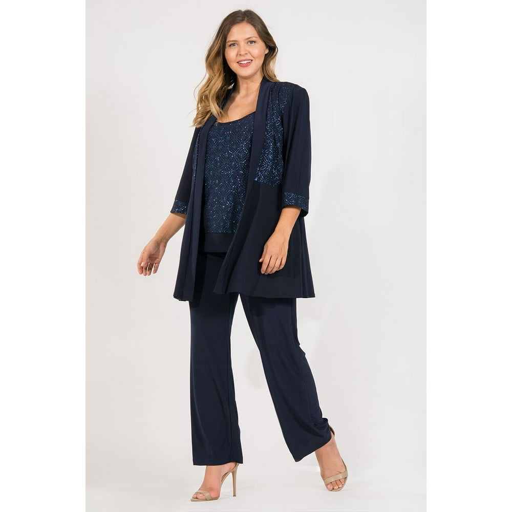 R&M Richards - R&M Richards Plus Size Mother of the Bride Pant Suit ...