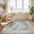 thumbnail image 3 of Design&I 4'x6' Ultra Soft Area Rug, Beige Vintage Traditional Distressed Scroll Border Boho Ornate None Fluffy Washable Non Shedding for Bedroom Living Room Home Office, 3 of 7