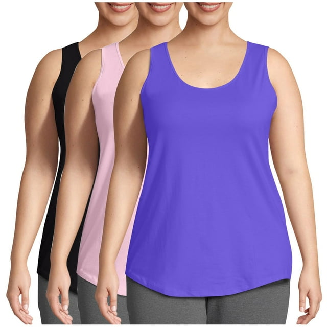 Birdeem Hauts Sans Manches pour Femmes Grande Taille Mode Féminine T-Shirt Sans Manches Col Rond Ample