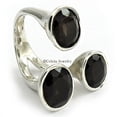 thumbnail image 2 of Natural Smoky Quartz Handmade Jewelry, 925 Fine Silver Woman Gift Ring, Stackable Ring, Multistone Oval Ring, Adjustable Ring, Amazing Unique Wedding Ring Women, Mothers Day Gifts Size 7, 2 of 5