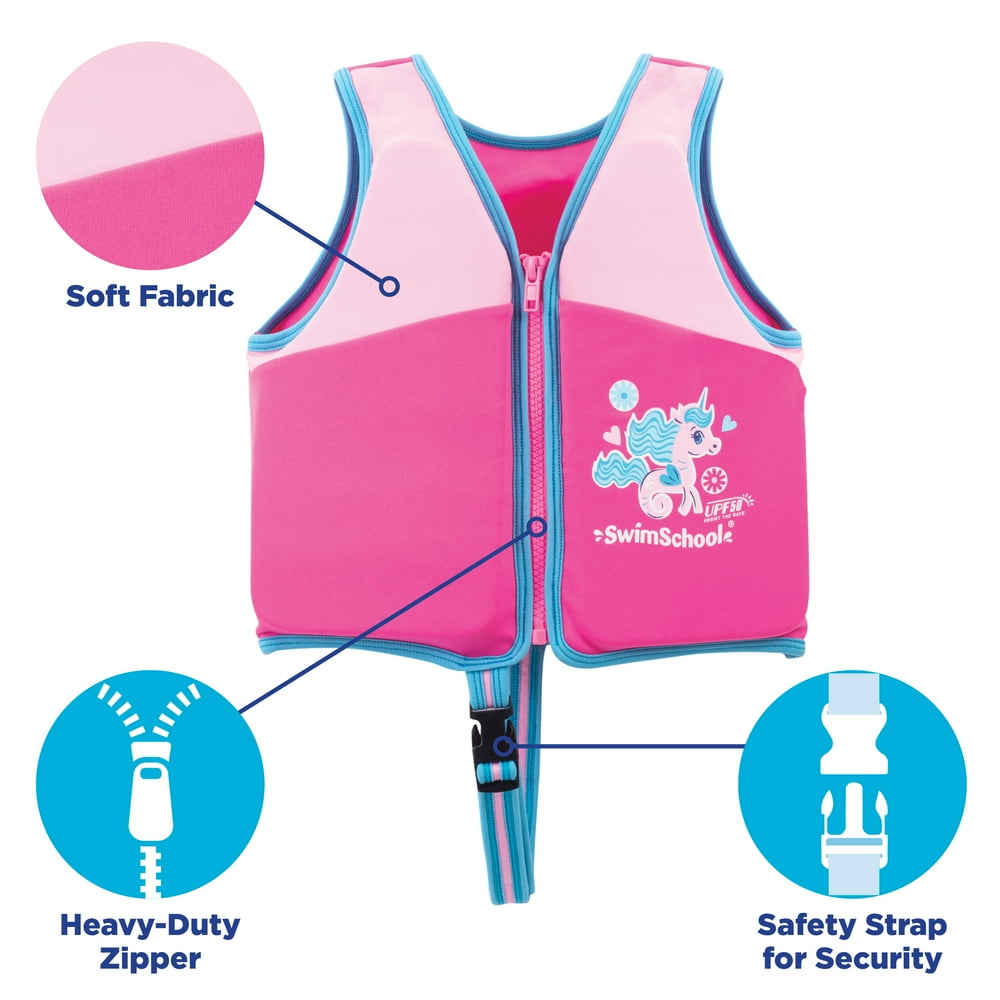 SwimSchool Youth Swim Training Vest with Adjustable Safety Strap