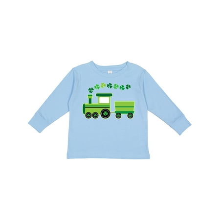 

Inktastic St Patricks Irish Shamrock Train Gift Toddler Boy or Toddler Girl Long Sleeve T-Shirt