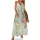 thumbnail image 1 of Vestido con mapa del Viejo Mundo, vestido largo moderno con mapa antiguo, cuello en V, estilo bohemio, para playa, tirantes, moda urbana, vestidos de gran tamaño, 1 of 7