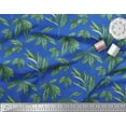 thumbnail image 2 of Soimoi Blue Heavy Canvas Fabric Mango Leaves Print Fabric by the Yard 58 Inch Wide, 2 of 3
