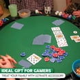thumbnail image 5 of Cubierta de mesa de póquer con cartas de fieltro, tarjeta de puente ajustada elástica verde, Mahjong, Protector de mantel para mesa de noche, 5 of 5