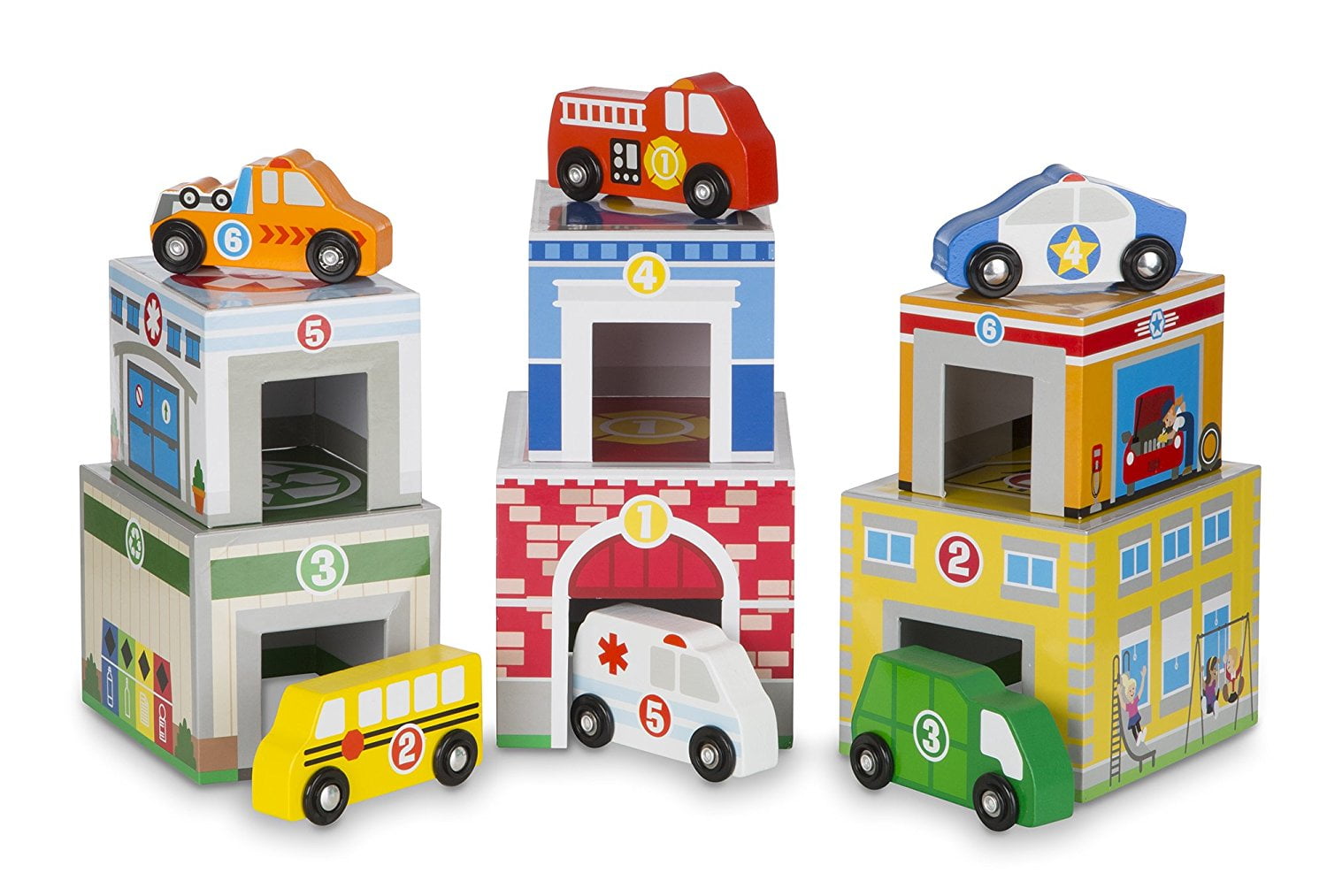 melissa and doug nesting and sorting garage cars