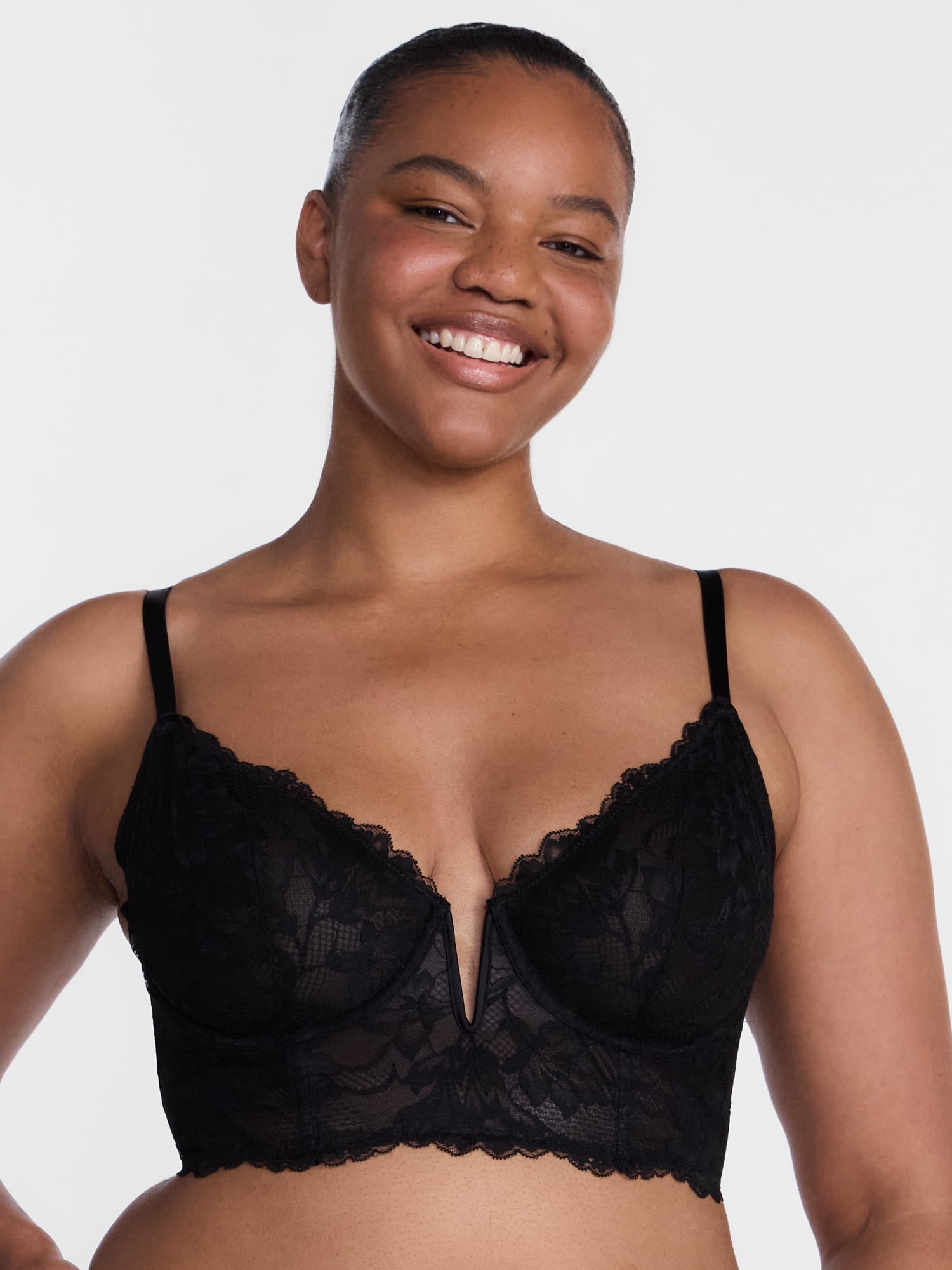 Joyspun Lace Long Line Bra, Lightly Lined, Size S-XXXL