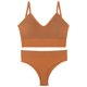 thumbnail image 1 of Ropa interior de color sólido para mujer, bragas, conjuntos de bragas de yoga cómodos, traje a juego para mujer, 1 of 2