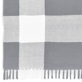 thumbnail image 5 of Ox Bay Gray/White Tartan Plaid Cotton Throw Blanket, 50" x 60", 5 of 9